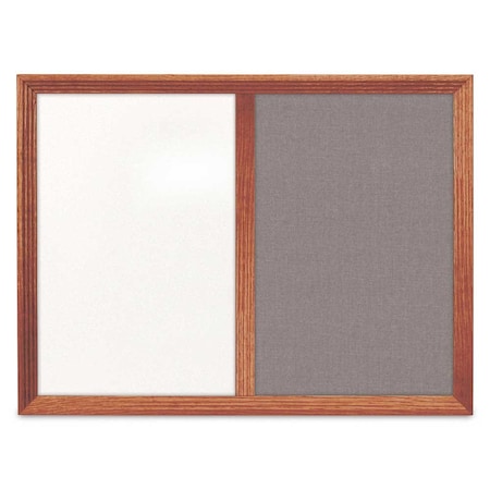 United Visual Products Enclosed Corkboard, 1 Door, 18"x24", 4" Fra UV3421-BRONZE-BUFF